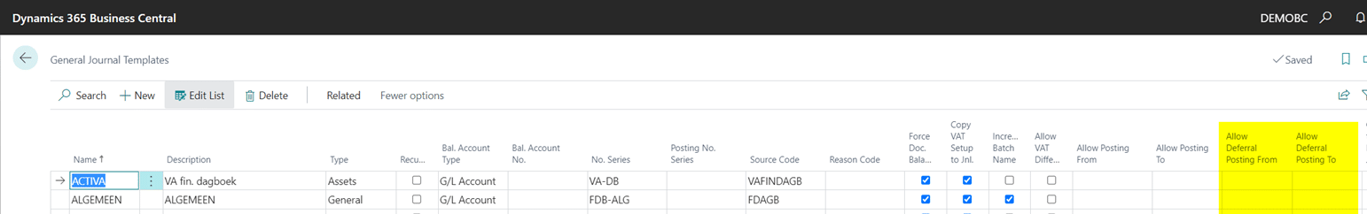 Dynamics 365 Business Central Release Wave 1 | Uitstelboekingen - gebruik