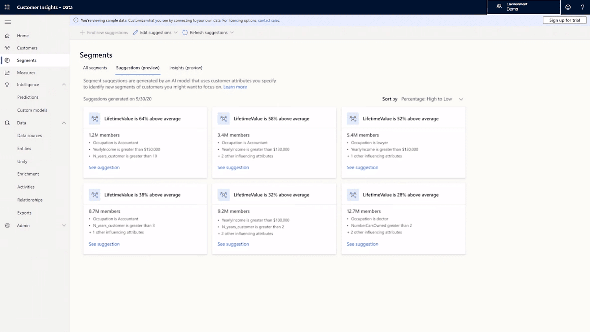 Microsoft Dynamics 365 Customer Insights | Klantsegmenten maken