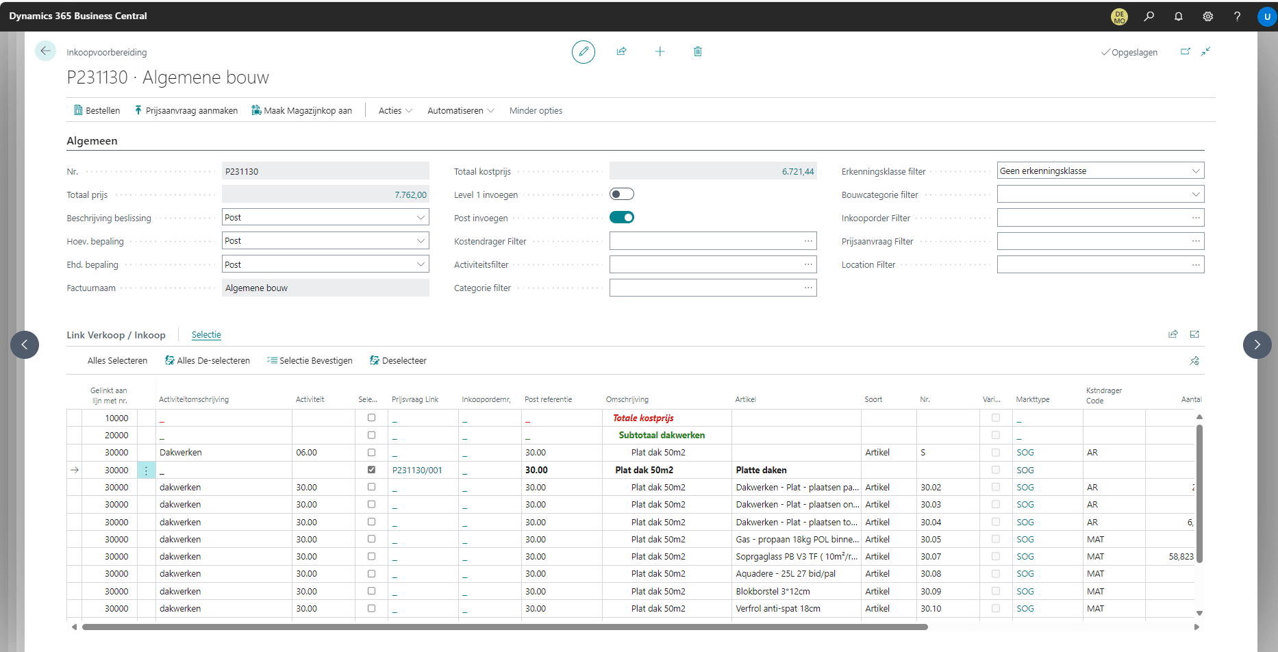 Gbuild: materialen aankopen